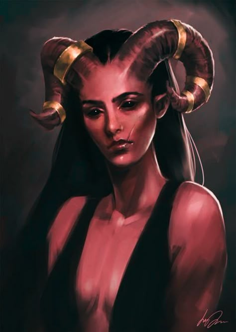 Tiefling Female, Female Demons, Heroic Fantasy, Ad Astra, Fantasy Portraits, Dnd Art, Dungeons And Dragons Homebrew, 28 Years Old, Fantasy Aesthetic