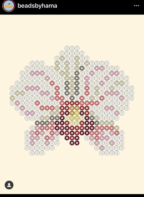 Perler Bead Patterns Plants, Perler Bead Bouquet, Hama Beads Flower Pattern, Hama Beads Flower, Flower Pearler Bead, Perler Bead Leilani Flower Patterns, Orchid Perler Bead Pattern, Hama Bead, Modele Pixel Art