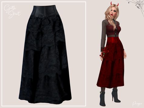 The Sims Resource - GothSkirt Gothic Formal Dresses, Sims 4 Cc Goth, Goth Skirts, Country Jeans, Sims 4 Hair Male, Goth Skirt, Gothic Skirt, Sims 4 Game Mods, Cute Short Dresses