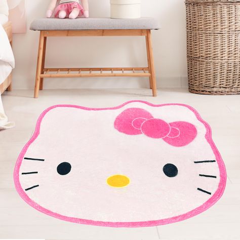 Hello Kitty Bedroom Aesthetic, Hello Kitty Room Decor Bedroom Ideas, Hello Kitty Room Ideas, Room Decor Girls Bedroom, Hello Kitty Rug, Hello Kitty Nursery, Room Decor Amazon, Rug For Room, Rugs Cute