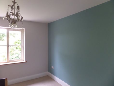 Paint Colour For Bedroom, Colour For Bedroom, Blue Feature Wall, Teal Accent Walls, Blue Reflection, Bedroom Shades, Bedroom Vibes, Gallery Wall Bedroom, Room Wall Colors