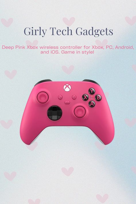 Game in style with the Deep Pink Xbox Core Wireless Controller! Compatible with Xbox Series X|S, Xbox One, Windows PC, Android, and iOS, this controller is perfect for players who love a pop of color. Shop it now in my Amazon storefront! 💗✨ #PinkGaming #XboxController #GirlyTech Pink Xbox Controller, Phone Essentials, Xbox One Controller, Xbox Controller, Hobby Room, Pink Accessories, Xbox Series X, Amazon Storefront, Wireless Controller