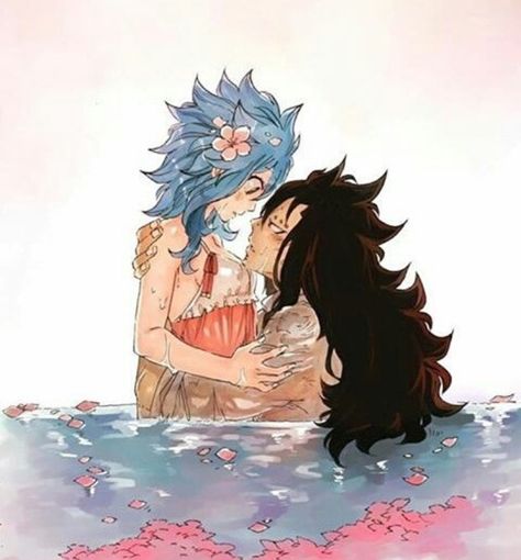 Gajeel and Levy water - Fairy Tail Levi Mcgarden, Gale Fairy Tail, Levy Mcgarden, Gajeel X Levy, Fairy Tail Levy, Gajeel And Levy, Fairy Tail Photos, Fairy Tail Gray, Fairy Tail Family