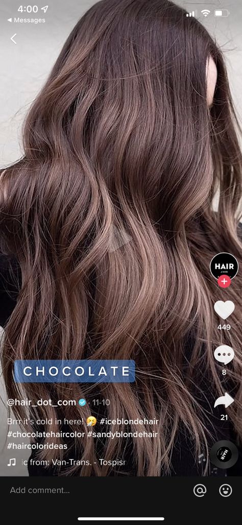 Ice Chocolate Hair Color, Iced Chocolate Hair Color, Chocolate Hair Color, Ice Chocolate, Iced Chocolate, Sandy Blonde Hair, Ice Blonde Hair, Hair Color Chocolate, Chocolate Hair