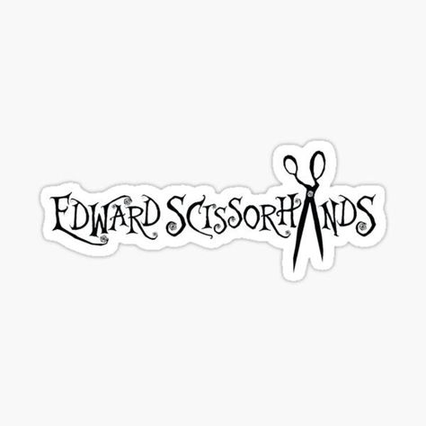 Edward Scissorhands Edward Scissorhands Sticker, Edwards Scissorhands, Series Journal, Black And White Stickers, Edward Scissorhands, Draw Your, Tim Burton, Vinyl Decal Stickers, Vinyl Decal