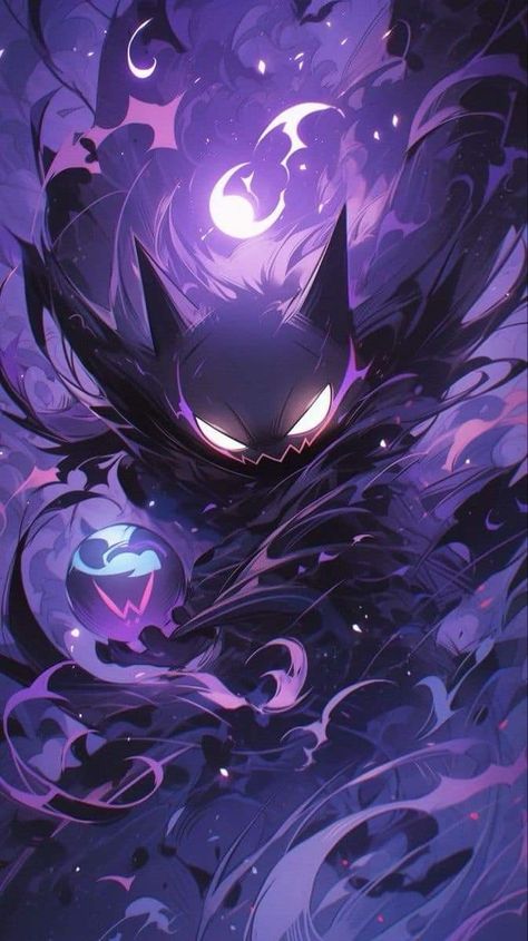 Haunter Pokemon, Dark Pokémon, Doflamingo Wallpaper, Gengar Pokemon, Pokemon Halloween, Ghost Pokemon, Pokemon Backgrounds, Cool Pokemon Wallpapers, Cute Pokemon Wallpaper