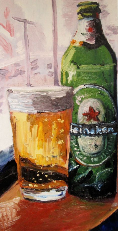 Heineken Art, Beer Art Print, Beer Drawing, Beer Painting, 40 Gifts, Heineken Beer, Beer Art, Beer Poster, Pop Art Wallpaper