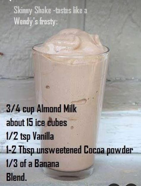 Wendy's Frosty, Resep Starbuck, Super Healthy Smoothie Recipes, Easy Healthy Smoothie Recipes, Super Healthy Smoothies, Chocolate Frosty, Bbq Summer, Resep Smoothie, Resep Diet