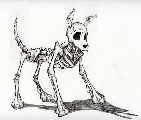 Skeleton Dog Tattoo, Voodoo Doll Tattoo, Skeleton Dog, Dog Skull, Cartoon Wolf, Den Mrtvých, Tattoo Dog, Skeleton Drawings, Doll Tattoo