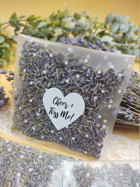 Lavender Wedding Decorations, Lavender Confetti, Lavender Toss, Biodegradable Wedding, Lavender Wedding Theme, Wedding Lavender, Wedding Toss, Confetti Bags, Wedding Exit