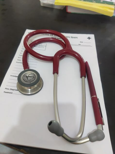 Being a full time govt physician, striving to achieve a little more each day and struggling to be consistent in my preparation for NEET PG, this stethoscope is my motivation. 
I'm hoping to achieve a little more today.
#littmannlove Littmann Stethoscope Aesthetic, Litman Stethoscope, Red Stethoscope, Turquoise Aesthetic, Littmann Stethoscope, Red Names, Brain Surgeon, Medical School Life, Medical Student Motivation