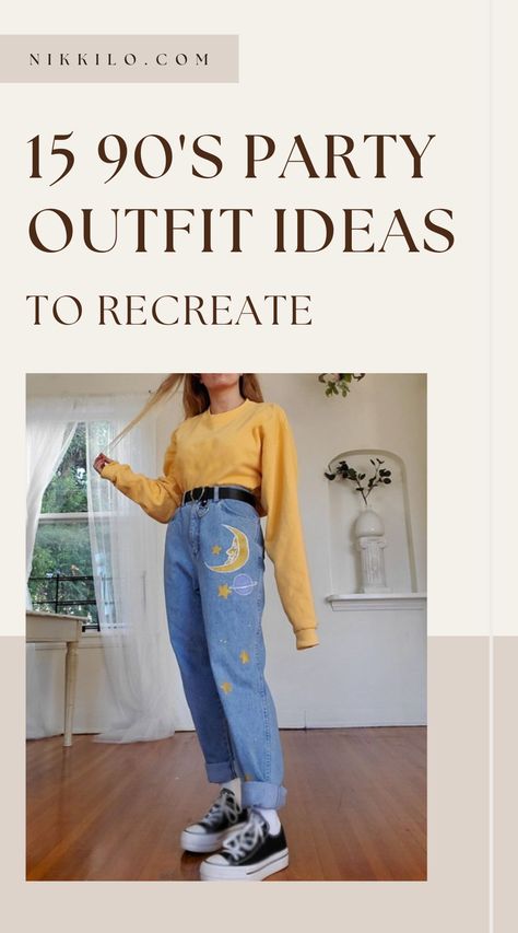 90s Socks And Shoes, Fun 90s Outfit, 90s Theme Fashion, Shoes With 90s Jeans, Moesha Inspired Outfits, 80s Tshirt Outfit, 90s Overall Shorts Outfit, 90s Jean Dress Outfit, Dress Over Tshirt 90s