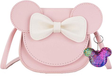 Amazon.com: Little Girls Toddlers Mini Crossbody Shoulder Bag Coin Purse with Cute Mouse Ear Bowknot : Clothing, Shoes & Jewelry Mini Mouse Ears, Toddler Purse, Kids Purse, Bow Purse, Branded Wallets, Cute Mouse, Mouse Ears, Birthday Gifts For Girls, Mini Crossbody