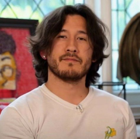 Markiplier Drawing Reference, Long Hair Markiplier, Markiplier Icons Aesthetic, Markiplier Haircut, Markiplier Long Hair, Markiplier Hot Pics, Hot Markiplier, Markiplier Drawing, Markiplier Icons