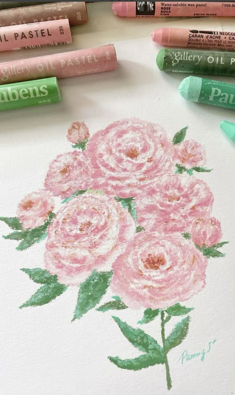 Rose Oil Pastel, Oil Pastel Drawings Easy, Oil Pastel Colours, Drawing Scenery, Soft Pastel Art, Oil Pastels Painting, Oil Pastel Paintings, Oil Pastel Art, Oil Pastel Drawings