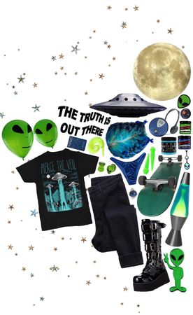 Extraterrestrial Aesthetic Outfit, Space Grunge Outfits, Alien Core Outfits, Space Core Outfits, Spacecore Aesthetic Outfit, Aliencore Outfit, Alien Aesthetic Outfit, Spacecore Outfits, Space Aesthetic Outfit