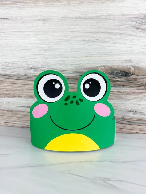 Frog Mask Printable, Frog Mask For Kids, Frog Headband, Frog Template, Frog Mask, Frog Craft, Frog Face, Template Free Printable, Headband Crafts