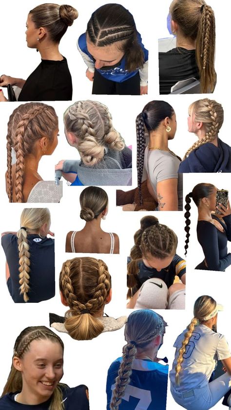 Gameday hairstyles Gameday Hairstyles, Hairstyles Sports, Basketball Hairstyles, Sports Basketball, Braided Hairstyles, Braids, Hair Cuts, Basketball, Hairstyles