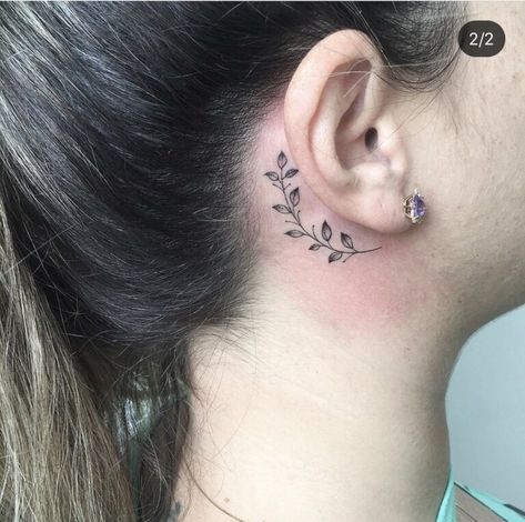 240+ Beautiful Behind the Ear Tattoo Ideas with Meaning (2022) - TattoosBoyGirl Tattoos Behind The Ear Flower, Flower Behind Ear Tattoo, Back Ear Tattoo, Tattoos Behind Ear, Tattoo Ideas With Meaning, Behind The Ear Tattoo Ideas, Olive Branch Tattoo, Behind The Ear Tattoo, Behind Ear Tattoos