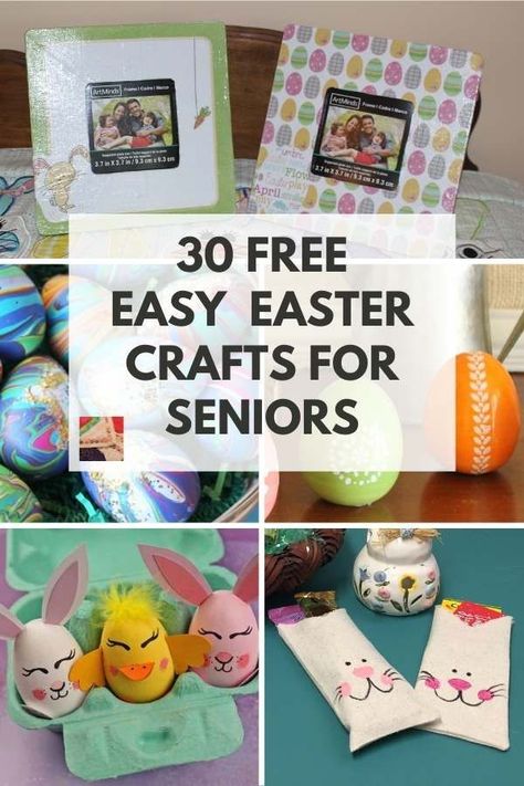 Easy Easter Crafts For Seniors, Spring Craft Ideas For Seniors, Easter Activities For Seniors, Easy Crafts For Seniors Nursing Homes, Easy Easter Crafts For Adults, Elder Crafts, Easter Crafts For Seniors, Arts And Crafts For Seniors, Craft Ideas For Seniors