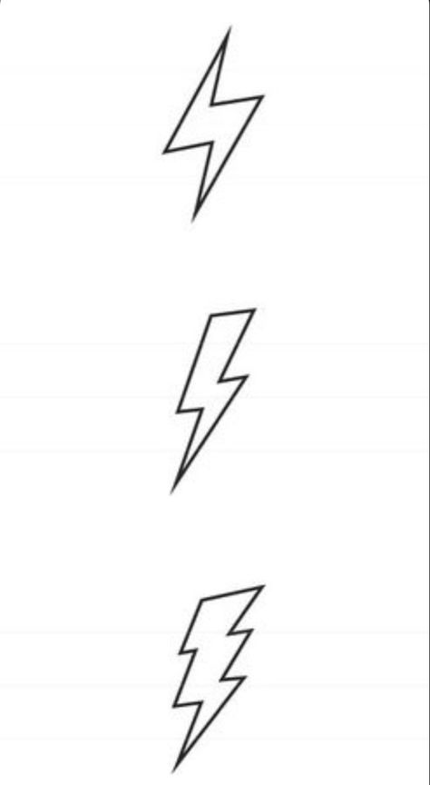 Lightning Bolt Stick And Poke, Lightning Bolt Outline Tattoo, Lightning Bolt Tattoo Design, Lightnight Bolt Tattoo, Alien Flash Tattoo, Lightning Bolt Drawing, Western Flash Tattoo, Small Bff Tattoos, How To Draw Lightning