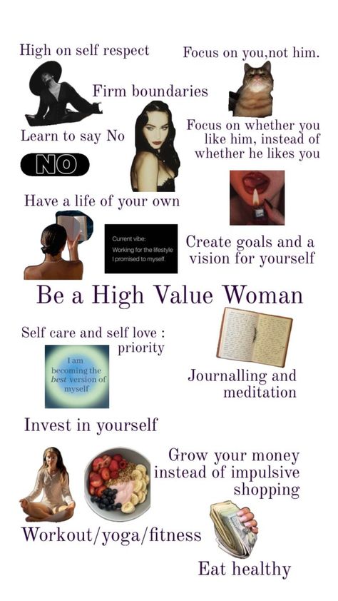 How To Become A High Achiever, High Value Woman Mindset, How To Feel More Attractive, How To Be A Power Woman, High Value Woman Vision Board, High Value Woman Tips, Be A High Value Woman, Woman Of Value Quotes, Being A High Value Woman