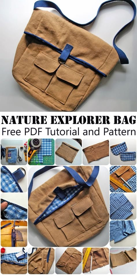 Boys Sewing Projects, Camping Sewing Projects, Easy Bag Sewing Pattern, Things To Sew For Boys, Bag Sewing Ideas, Boy Sewing Projects, Toddler Sewing Patterns, Homemade Bags, Sewing For Boys