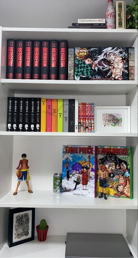 One Piece Manga Shelf, One Piece Manga Book, One Piece Manga Collection, Demon Slayer Art, Manga Shelf, Goodnight Punpun, Diverse Characters, Comic Book Collection, Anime Suggestions