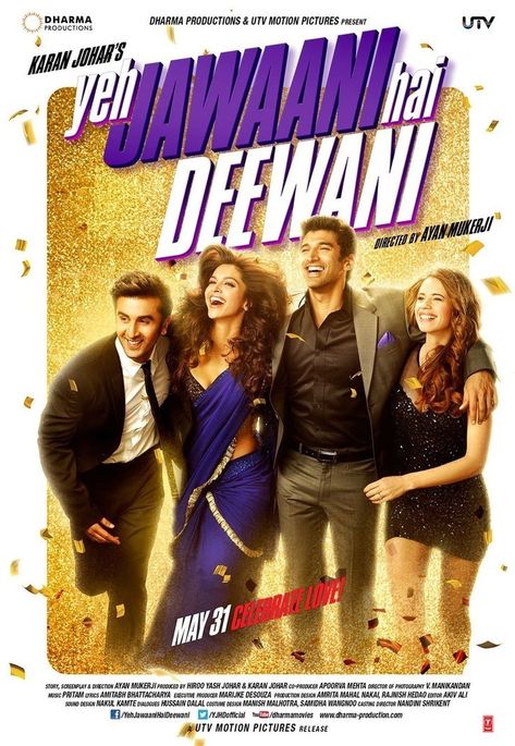 Yeh Jawaani Hai Deewani, My Girlfriend's Boyfriend, Suspense Movies, Iconic Movie Posters, Bollywood Posters, Romantic Films, Hindi Movie, Movie Gifs, Bollywood Movie