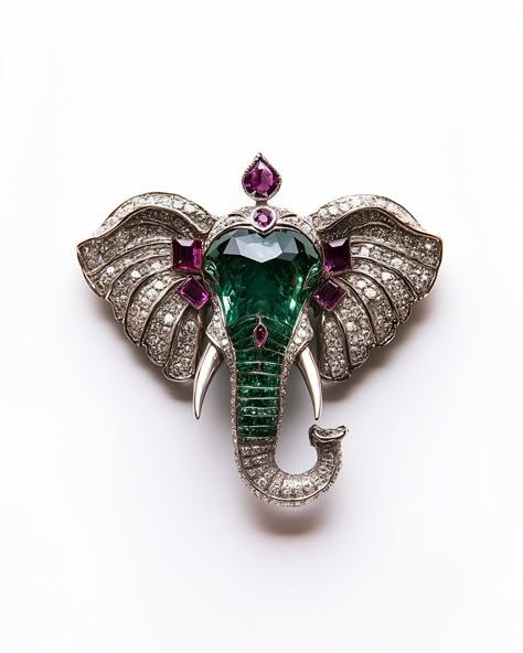 AI-Designed Elephant Pendants Elegance redefined with our AI-designed elephant brooch, adorned in radiant emeralds, rubies, and diamonds. Crafted to captivate, this statement piece merges artistry with advanced technology. Discover the future of luxury jewelry at @ochre.ai – where tradition meets innovation in high-end, sustainable designs. #AIJewelry #EmeraldBrooch #RubyJewelry #DiamondElegance #LuxuryJewelry #AIinFashion #SustainableLuxury #JewelryDesign #StatementBrooch #FineJewelry #Je... High Jewelry Bracelet, High Jewelry Design, Saffron Spice, Elephant Brooch, Jewel Drawing, Brooch For Men, Brooch Ideas, Coat Pin, Rubies And Diamonds