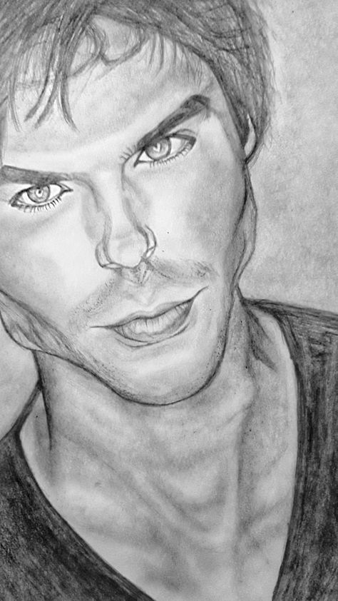 When you're a vampire diaries fan and u can draw👌🏼 Damon Drawing, Tvd Damon, Damon Elena, U Can, Damon Salvatore, Art Techniques, Vampire Diaries, Drawing Ideas, Dorm Room