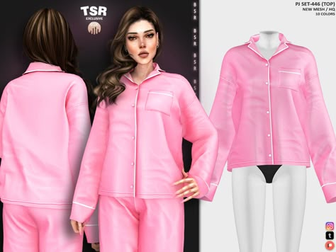 the sims 4 Sims 4 Pj Set, Sims 4 Pj, Sims 4 Cc Clothes Female Shirt, Pelo Sims, Free Sims 4, Sims 4 Expansions, Tumblr Sims 4, Sims 4 Teen, Sims 4 Dresses