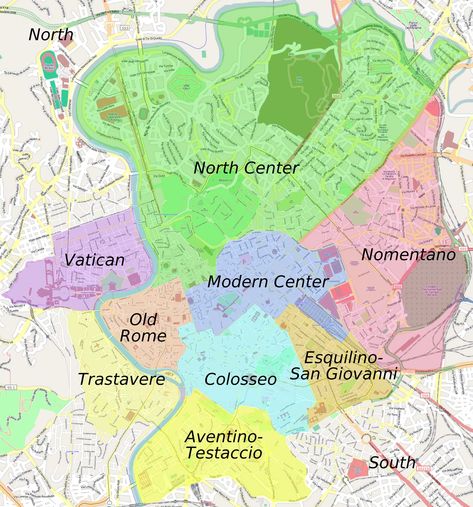 Districts of Rome Map • Mapsof.net Rome City Map, Rome Holiday, Road Trip Italy, Rome Map, Trip Italy, Travel Phrases, Metro Map, Subway Map, Rome City