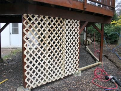 Lattice Ideas, Lattice Deck, Under Deck Storage, Deck Skirting, Under Deck, Deck Outdoor, Laying Decking, Lattice Wall, Japanese Minimalist