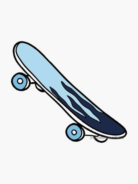 Drawing Y2k, Sticker Y2k, Blue Skateboard, Y2k Stickers, Skateboard Aesthetic, Skateboard Deck Art, Preppy Stickers, Red Bubble Stickers, Bubble Stickers