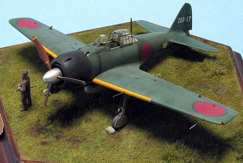 Hasegawa 1:48 A6M3 Zero Type 32. A6m3 Zero, Brewster Buffalo, A6m Zero, Aircraft Model Kits, Model Aircraft, Plastic Model Kits, South Pacific, Aircraft Modeling, Model Building