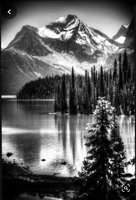 Pencil Sketches Landscape, Wilderness Tattoo, Scenery Tattoo, Spirit Island, Lake Tattoo, Scene Tattoo, Mountain Tattoo Design, Nature Tattoo Sleeve, Landscape Pencil Drawings