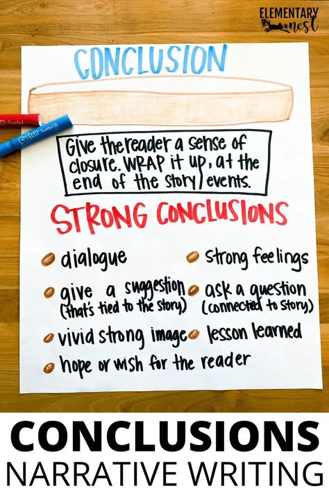 Check out these great narrative writing anchor charts. From introductions to conclusions, these 6 anchor charts will engage your students. Start by teaching the narrative writing overall skill, then move on to using anchor charts to teach specific parts of narrative writing! Conclusions For Narrative Writing, Writing Introductions Anchor Chart, Writing Conclusions Anchor Chart, Narrative Writing Anchor Chart, Informational Writing Anchor Chart, Teaching Narrative Writing, Writing Mentor Texts, 6th Grade Writing, Writing Conclusions