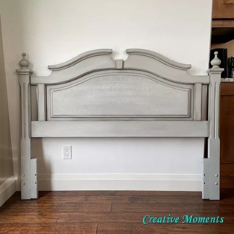 Grey Lace Headboard, Yes Please | Hometalk Solid Wood Headboard, Headboard Makeover, Furniture Artist, Fine Mist Spray Bottle, Grey Headboard, Painted Desk, Lee Ann, Headboard Wall, Grey Lace