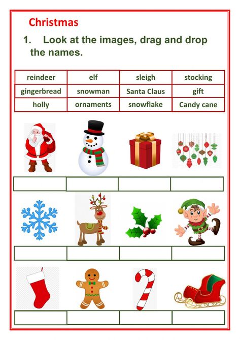 Christmas Tasks For Kids, Christmas Exercises For Kids, Christmas Worksheets Middle School, Christmas Worksheets For Kids, Christmas Worksheet, Christmas For Kids, Holiday Worksheets, Kindergarten Phonics Worksheets, Christmas Lesson