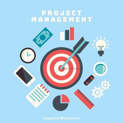 Project management concept in flat style... | Free Vector #Freepik #freevector #business Project Management Logo, Management Logo, Project Management Professional, Success Goals, Career Growth, Flat Style, Landing Page Design, Infographic Templates, Start Up Business