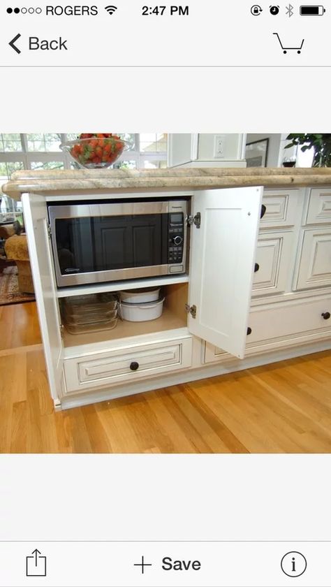 Oven In Cabinet, Kitchen Stove Design, Modern Kitchen Stoves, Kitchen Island Microwave, Built In Microwave Cabinet, Design Ideas For Kitchen, Stove Design, Island With Stove, Kitchen Island With Stove