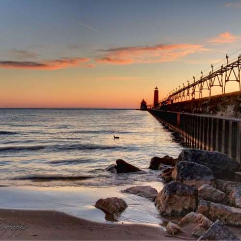 Indiana Beach, Grand Haven Michigan, Michigan City Indiana, Michigan Photography, Lake Michigan Beaches, Michigan Summer, Michigan Beaches, Scenic Pictures, Michigan City