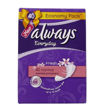 Buy Always Every Day 40 Normal Scented Panty liners Online in UAE, Dubai, Qatar for Best Price Shop on #Luluwebstore.com Pad Packaging, Always Pads, When To Plant Vegetables, Sanitary Towels, Period Pads, Pads Tampons, Female Symbol, Menstrual Pads, Free Stuff By Mail