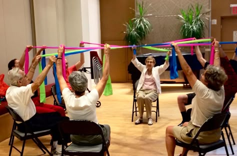 Movement Activities For Seniors, Dance Therapy Activities, Group Therapy Room, Senior Care Activities, Dance Movement Therapy, Senior Citizen Activities, Assisted Living Activities, Dance Therapy, Movement Therapy