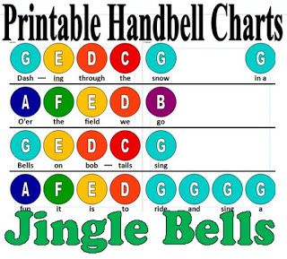 Primary Handbells: Jingle Bells Hand Bell Songs, Christmas Music For Kids, Hand Bell Music, Handbell Music, Music Therapy Interventions, Elementary Music Lessons, Primary Singing Time, Boomwhackers, Holiday Lessons