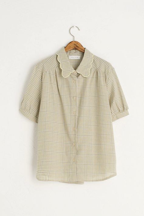 [AffiliateLink] Nori Check Blouse, Beige #fashiontopsblousesimple Blouse Simple, Check Blouse, Vintage Prairie Dress, Beige Fashion, Checked Blouse, Fashion Tops Blouse, Stripe Outfits, Casual Shirt Women, Special Clothes