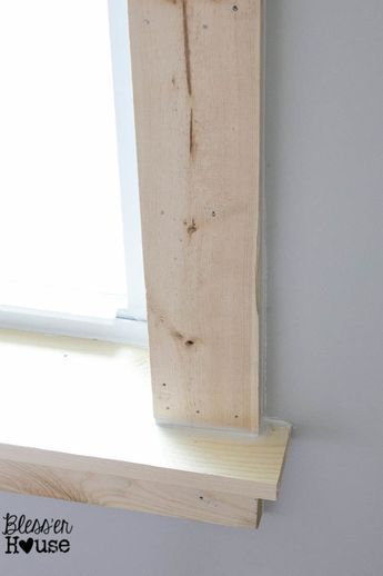 Window Jamb Extension, Farmhouse Window Trim, Window Jamb, Diy Window Trim, Window Trims, Interior Window Trim, Diy Rustic Home, Interior Window, Farmhouse Window