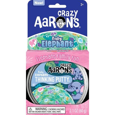 Go on a safari with this cute and shimmering light green putty. Match up the baby elephants with their mommy elephants for some family fun! Crazy Aaron’s Thinking Putty® is non-toxic, won’t dry out, and won’t leave sticky or slippery residue on your fingers. It’s great for stretching, molding, bouncing, tearing, popping, and playing by kids and adults alike. Crazy Aarons Putty, Thinking Putty, Crayola Markers, Baby Elephants, Shimmer Lights, 5 Babies, Indoor Toys, Elephant Family, Cool Baby Stuff