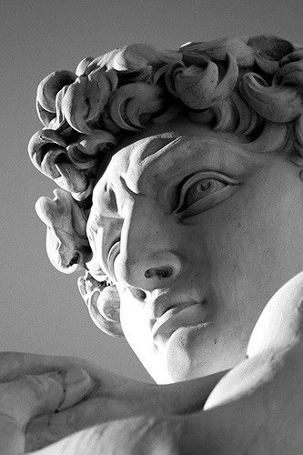 Greeks believed that humans and gods had the same form and that each person had individual ability to achieve something akin to godliness as exemplified by Michelangelo's David.  Image Source:  "David - Michelangelo Buonarroti." Flickr. Yahoo!, n.d. Web. 02 May 2016. <https://www.flickr.com/photos/andreabosio/3731565383/> Michelangelo Statue, David Michelangelo, Istoria Artei, Urban Wall, Ski Art, Italian Sculptors, Classic Sculpture, Greek Statues, Roman Sculpture